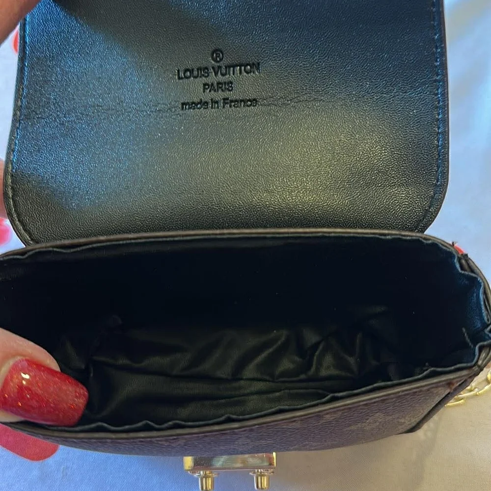 Louis V Brown and Gold Mini Bag - Picture 2 of 2